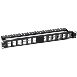 Patch Panel ecranat 24 porturi blank keystone inclinate 1U - TRENDnet - imagine 3