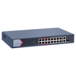 Switch 16x PoE +2x Uplink Gigabit si 1x SFP, 130W, 300m, management - HikVision DS-3E1318P-EI/M