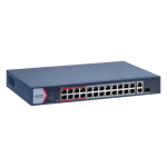 Switch 24xPoE +2xUplink Gigabit si 1xSFP, 320W, 300m, management - HikVision DS-3E1326P-EI/M
