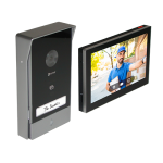 Kit interfon video inteligent EZVIZ, rezolutie 2k, monitor TFT 7 inch, instalare pe 2 fire, RFID, comenzi poarta/usa, SDcard, Wi-Fi, IR