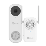 Kit sonerie video EZVIZ, conexiune Wi-Fi, rezolutie 3k,  acumulator 5200mAh, PIR detectie miscare, unghi vizualizare ultra-larg, slot SDcard - imagine 2