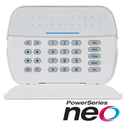 Tastatura LED, 16 zone, pe fir - DSC NEO-HS2LED