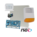 Kit alarma la efractie DSC NEO cu sirena exterioara - DSC KIT2016BS