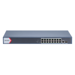 Switch 16 PoE Gigabit + 1 x RJ45 si 1 x SFP Gigabit, Smart Management - HikVision DS-3E1518P-EI-M