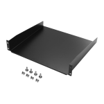 Tava sustinere 2U 300mm, 19 inch, capacitate 15kg, negru RAL9004 - ASYTECH Networking ASY-S-2U300