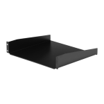 Tava sustinere 2U 300mm, 19 inch, capacitate 15kg, negru RAL9004 - ASYTECH Networking ASY-S-2U300 - imagine 2