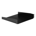 Tava sustinere 2U 300mm, 19 inch, capacitate 15kg, negru RAL9004 - ASYTECH Networking ASY-S-2U300 - imagine 4