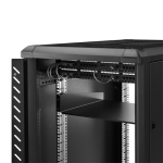 Tava sustinere 2U 300mm, 19 inch, capacitate 15kg, negru RAL9004 - ASYTECH Networking ASY-S-2U300 - imagine 5