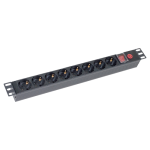 Bara alimentare pentru cabinet, 19 inch, 8 prize schuko ,16A, 3500W, 3x1.5, 2m- OEM PDU-8 - imagine 2