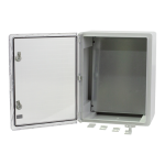 Cutie distributie IP65 din ABS gri, usa transparenta, placa metalica, 400x500x240mm - Plastim PP3017 - imagine 2