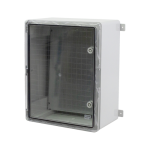 Cutie distributie IP65 din ABS gri, usa transparenta, placa metalica, 400x500x240mm - Plastim PP3017 - imagine 3
