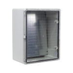 Cutie distributie IP65 din ABS gri, usa transparenta, placa metalica, 400x500x240mm - Plastim PP3017 - imagine 5
