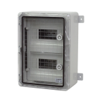 Cutie modulara IP65 din ABS gri, usa transparenta, 2 x 9 module, 250x350x150mm - Plastim PP3112 - imagine 3