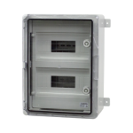 Cutie modulara IP65 din ABS gri, usa transparenta, 2 x 12 module, 300x400x170mm - Plastim PP3114 - imagine 3