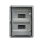 Cutie modulara IP65 din ABS gri, usa transparenta, 2 x 12 module, 300x400x170mm - Plastim PP3114 - imagine 6