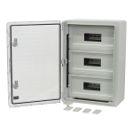 Cutie modulara IP65 din ABS gri, usa transparenta, 3 x 15 module, 350x500x190mm - Plastim PP3116 - imagine 2