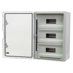 Cutie modulara IP65 din ABS gri, usa transparenta, 3 x 15 module, 350x500x190mm - Plastim PP3116 - imagine 4