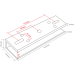 Suport U pt. montaj electromagnet CSE-180P-(S) pe usi din sticla - CSAccess CSE-180P-U - imagine 4