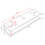 Suport U pt. montaj electromagnet CSE-280P-S pe usi din sticla - CSAccess CSE-280P-U - imagine 4