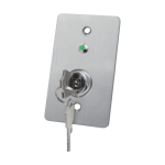 Buton iesire cu cheie, LED, inox, ingropat, NO/NC/COM, 86x50 mm - CSAccess CSK-508SLED