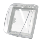 Buton iesire touch, plastic alb, montaj aparent, LED, 12-24V, NO/NC/COM - CSAccess CSB-86-P1