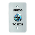 Buton iesire inox ingropat, LED albastru, IP65, contact NO/NC/COM, 85x50mm - CSAccess CSB-508LW