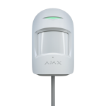 Detector de miscare PIR CombiProtect Fibra PIR + geam spart, cablat, alb - AJAX