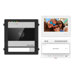 Kit videointerfon exterior 2MP, 2 fire, monitor touch, control aplicație - HikVision DS-KIS704EY/AL