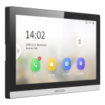 Post interior videointerfon, ecran tactil 7inci, Wireless, Card, 1024×600 - HikVision DS-KH6350-WTE1 - imagine 2