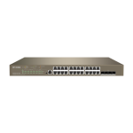 Switch 24 porturi PoE 1Gbps, 4 porturi SFP+ 10Gbps, L3 Cloud Management - IP-COM