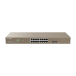 Switch 16 porturi PoE Gigabit, 2 porturi SFP Gigabit, Cloud Management - IP-COM