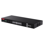 Switch 16 porturi Gigabit PoE, 2 x RJ45 Gigabit Uplink, 2 x SFP Gigabit, 1U - IP-COM - imagine 2