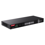 Switch 16 porturi Gigabit PoE, 2 x RJ45 Gigabit Uplink, 2 x SFP Gigabit, 1U - IP-COM - imagine 3