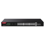 Switch 24 porturi Gigabit PoE, 2 x RJ45 Uplink Gigabit, 2 x SFP Gigabit, 1U - IP-COM