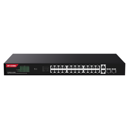 Switch 24 porturi Gigabit PoE, 2 x RJ45 Uplink Gigabit, 2 x SFP Gigabit, 1U - IP-COM