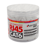 Mufa RJ45 UTP trecere 8 pini Cat.6 borcan 100 buc  - ASYTECH Networking RJ45-CAT6-EZ-50U-JAR