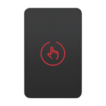 Buton de iesire Touch, plastic negru, montaj aparent, 12-24 Vcc, NO-NC-COM, LED, 86 x 55 mm