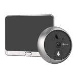 Vizor electronic wireless cu sonerie, 2K, Card, IR 5m, 4.3 inch, 4600mA - EZVIZ DP2 2K Touch Screen
