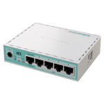 Router hEX, 5 porturi Gigabit, USB, PoE IN - MikroTik