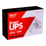 UPS 600VA/360W, LED, AVR, repornire automata, 6 Schuko, RJ45, USB-B - TSY Power TSY-D-0K6-LED - imagine 5