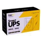 UPS 600VA/360W cu LED, AVR, repornire automata, 2xSchuko, RJ45, USB-B - TSY Power TSY-MP-0K6-LED - imagine 3