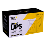 UPS TSY Power 1200VA/720W LCD AVR repornire automata 4 x Schuko RJ45, USB - TSY Power TSY-MP-1K2-LCD - imagine 3
