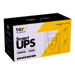 UPS 1200VA/720W LED AVR repornire automată management UPS, 4 prize Schuko - TSY Power TSY-MP-1K2-LED - imagine 3