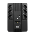 UPS 600VA/360W, LED, AVR, repornire automata, 6 Schuko, RJ45, USB-B - TSY Power TSY-D-0K6-LED