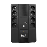 UPS 1000VA/600W, LED, AVR-Repornire automata, 8x Schuko, 2x RJ45, USB-B - TSY Power TSY-D-1K0-LED