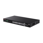Switch 24 porturi PoE RJ45 Gigabit, 2 x RJ45 Gigabit, 2 x SFP Gigabit, Management, 1U - IP-COM - imagine 2