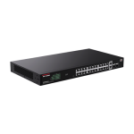 Switch 24 porturi PoE RJ45 Gigabit, 2 x RJ45 Gigabit, 2 x SFP Gigabit, Management, 1U - IP-COM - imagine 3