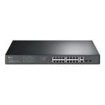 Switch 18 porturi, 16 porturi PoE+, 250 W, 2 porturi SFP gigabit, management - TP-LINK TL-SG1218MPE