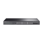 Switch L2+, 24 x RJ45 1G, 4 x SFP+ 10G, Alimentare Baterie 12V, Management - TP-Link