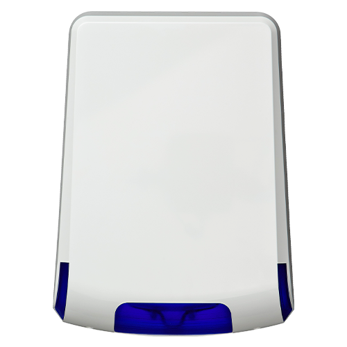 img33598large Sirena piezo de exterior, LED albastru, 85/105 db, baterie integrata de 9V, certificata GRADE 2, Clasa IV - Teletek - imagine 1